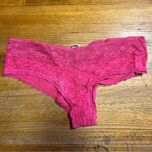 Aerie Women Medium Fuchsia Pink Lace Underwear Panties